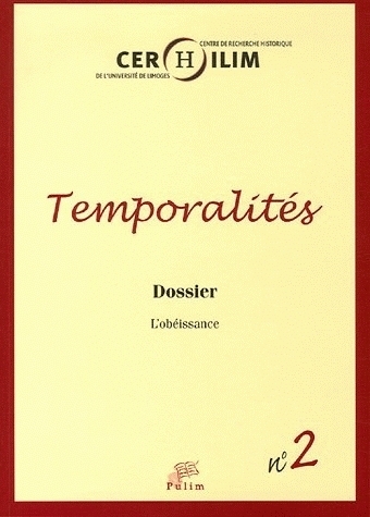 TEMPORALITES, N  2/2005. L'OBEISSANCE