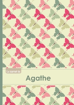 Le carnet d'Agathe - Lignes, 96p, A5 - Papillons Vintage