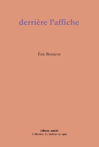 Derrière l'affiche - garde de l'espace pour les choses perdues