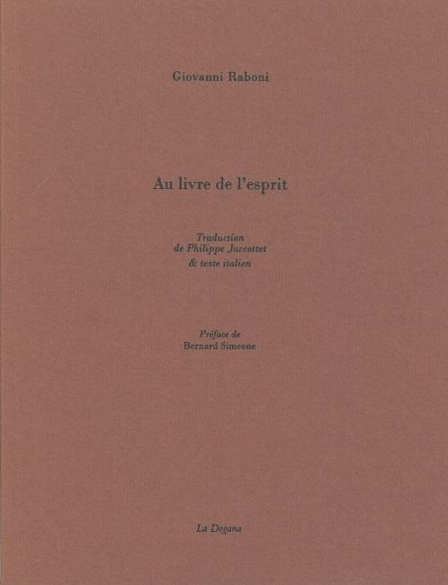 Au livre de l'esprit