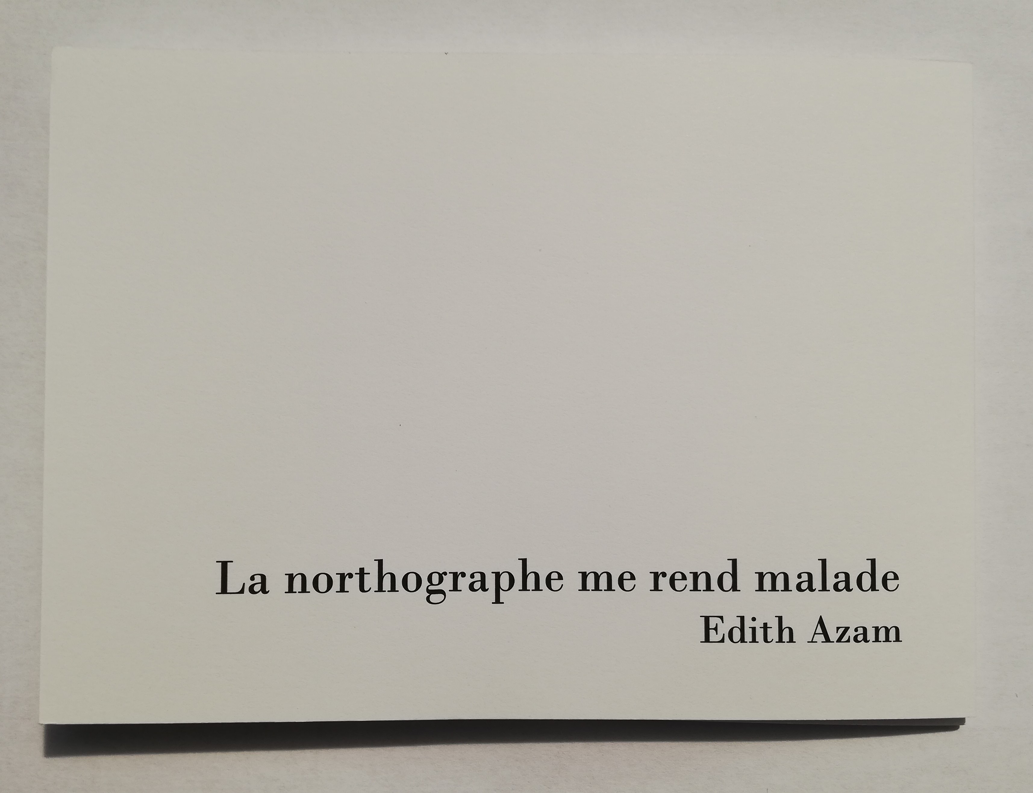 La northographe me rend malade