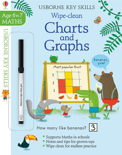 Wipe-Clean - Charts and Graphs - Key Skills - Age 6 to 7