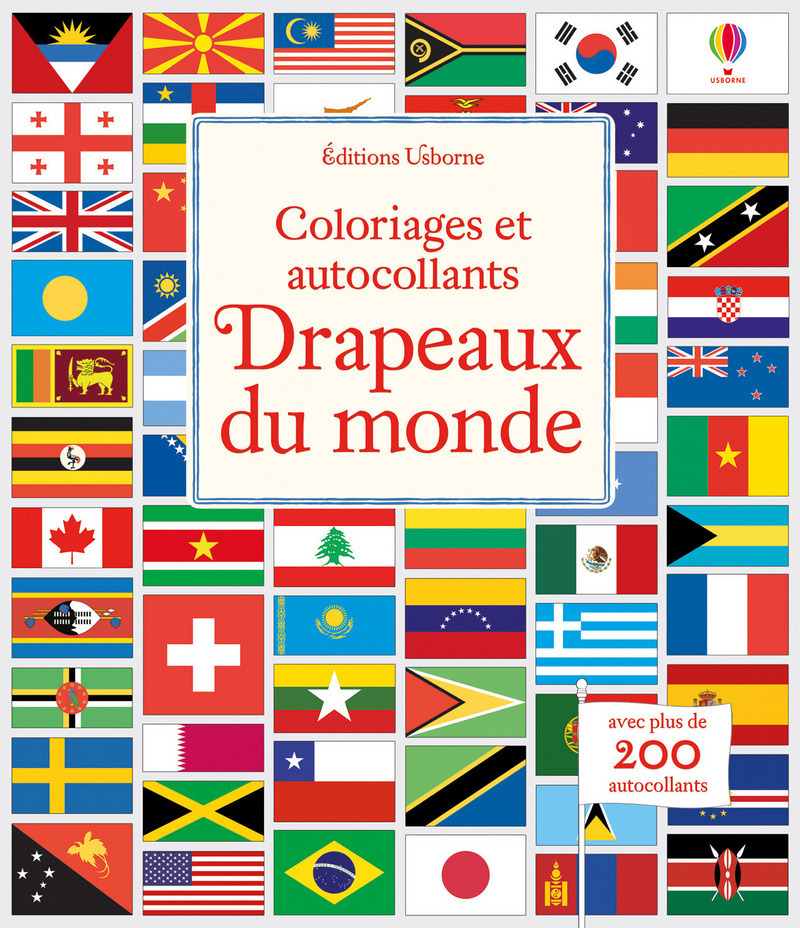 Drapeaux du monde - Coloriages et autocollants