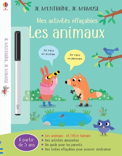 Les animaux - Je m'entraîne, je m'amuse - Mes activités effaçables