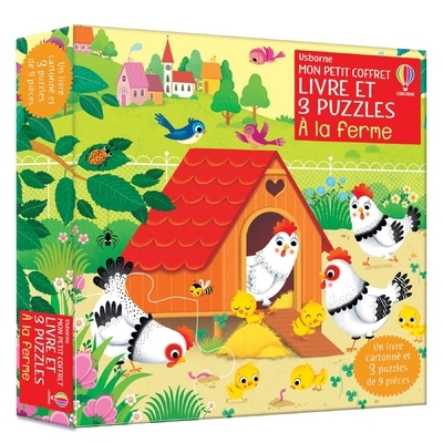 A la ferme - Mon petit coffret Livre et 3 puzzles