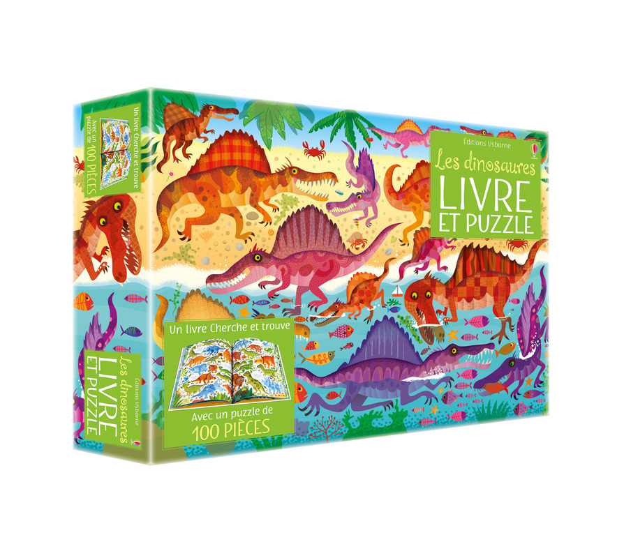 Coffret Les dinosaures (Livre + puzzle de 100 pièces)