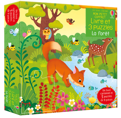 La forêt - Mon petit coffret Livre et 3 puzzles