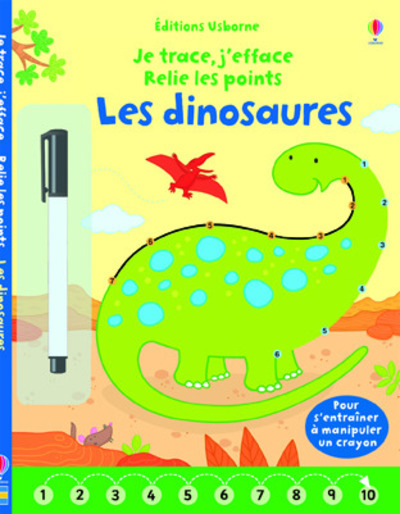 Je trace, j'efface - Relie les points - Les dinosaures