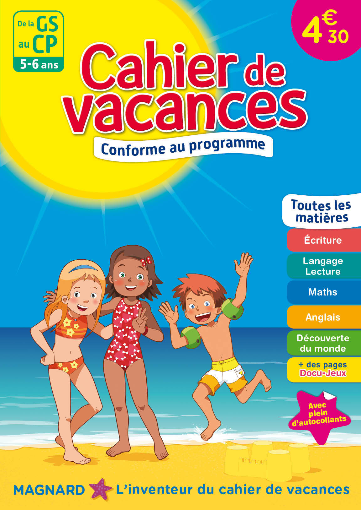Cahier de vacances, de la GS au CP, éd. 2017