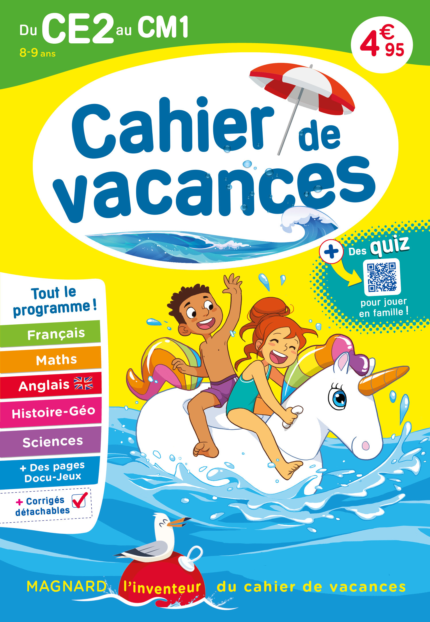 Cahier de vacances 2025, du CE2 vers le CM1 8-9 ans