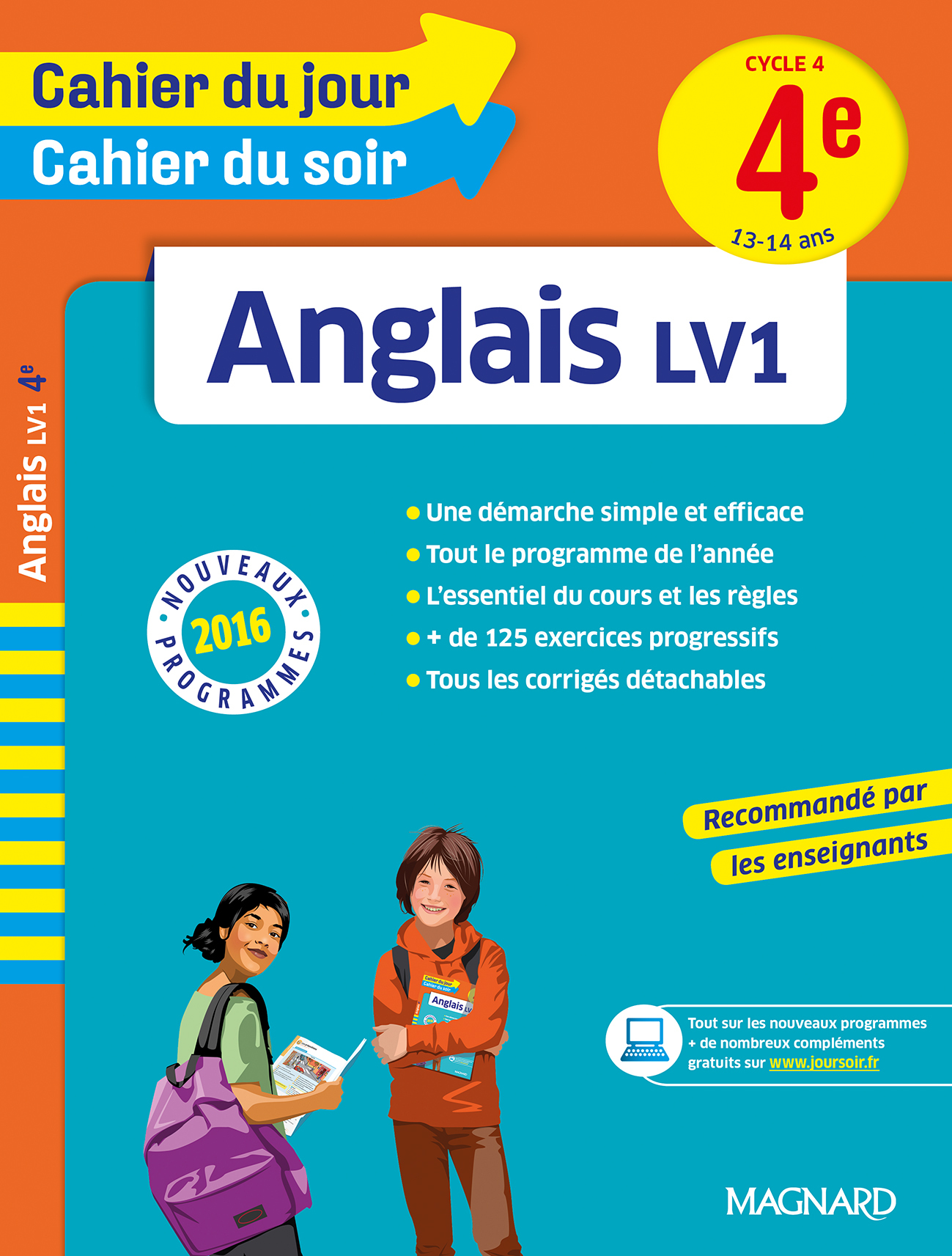 Anglais 4e - Cours, 150 exercices et aide-mémoire visuel - Cahier du jour Cahier du soir