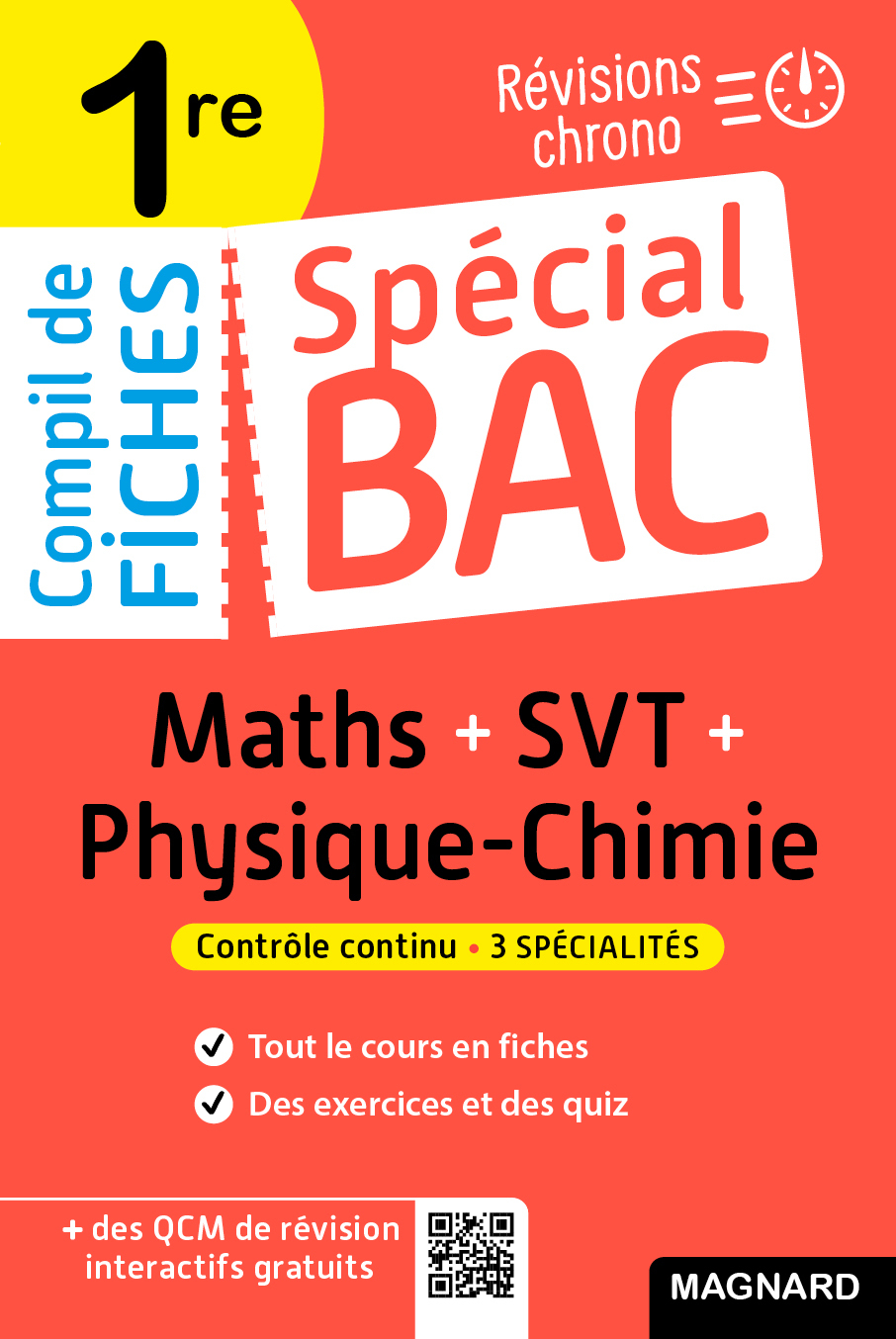 Spécial Bac Compil de Fiches Maths-Physique-Chimie-SVT 1re Bac 2026
