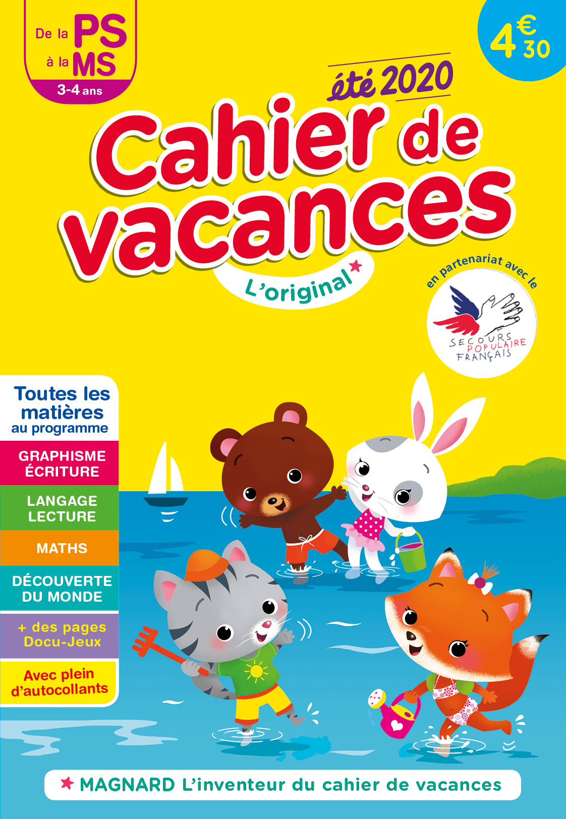 Cahier de vacances 2020, de la PS vers la MS 3-4 ans