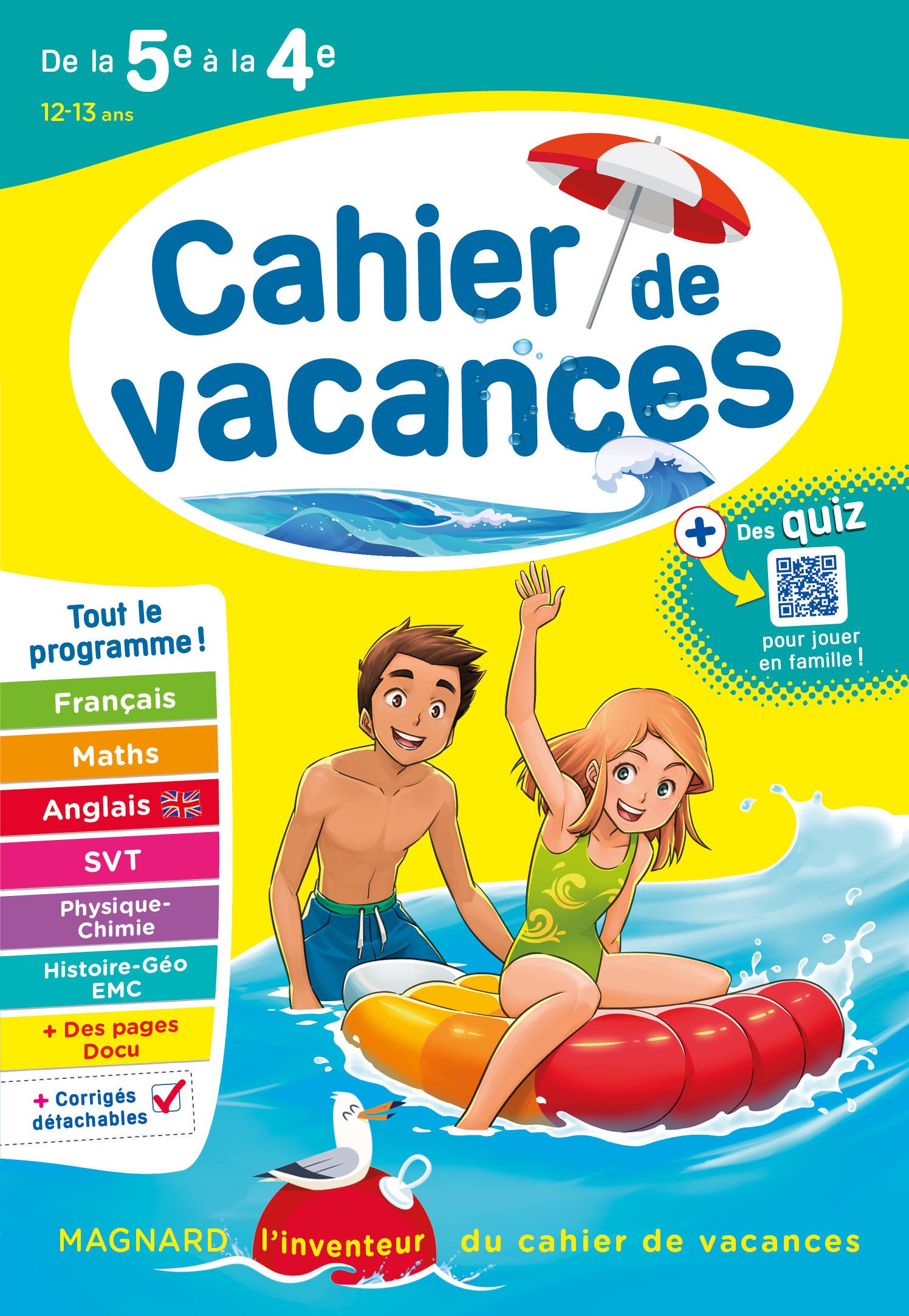 Cahier de vacances 2025, de la 5e vers la 4e