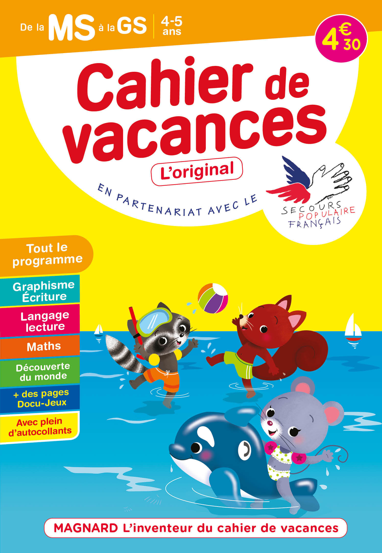 Cahier de vacances 2022, de la MS vers la GS 4-5 ans