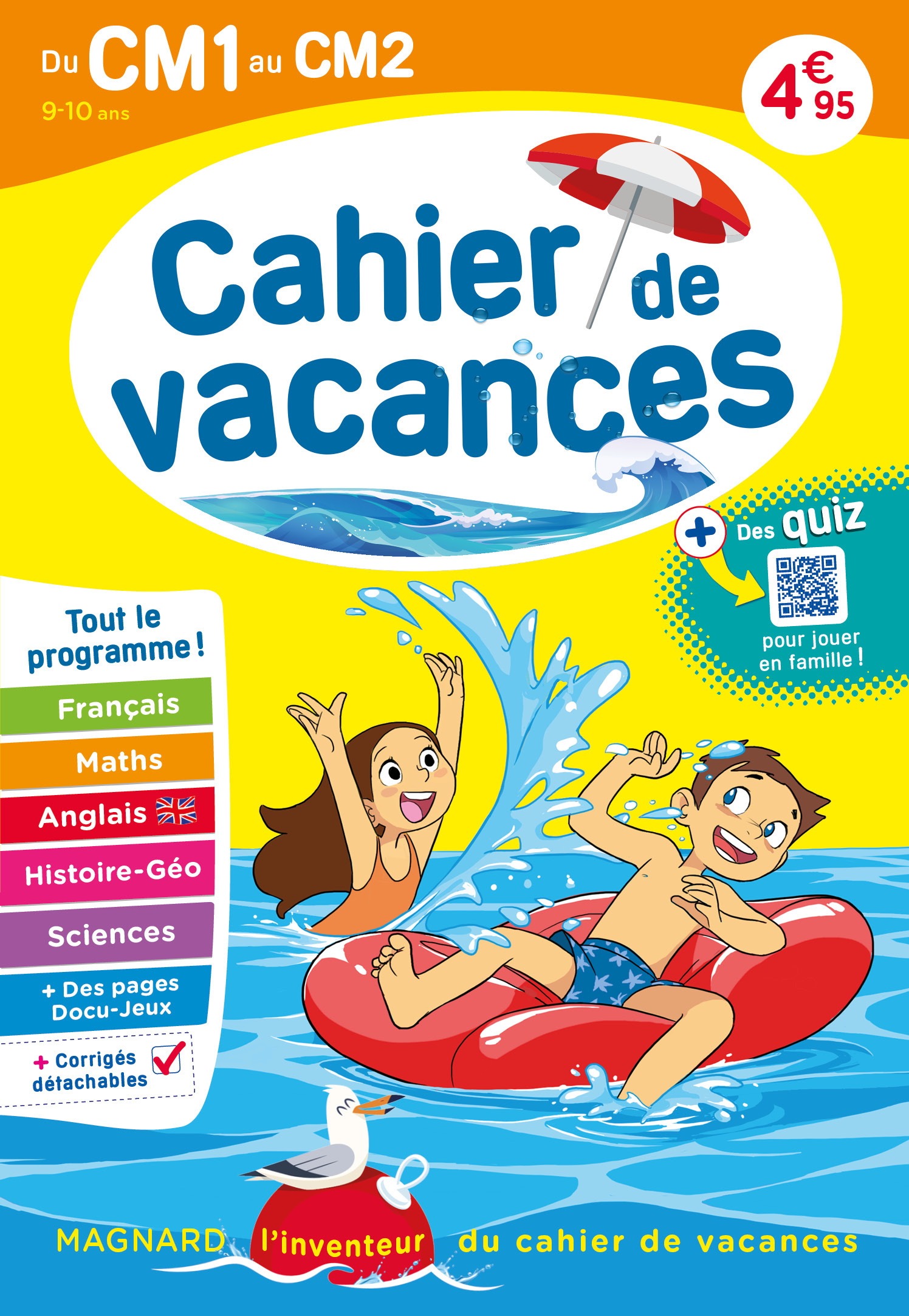 Cahier de vacances 2025, du CM1 vers le CM2 9-10 ans