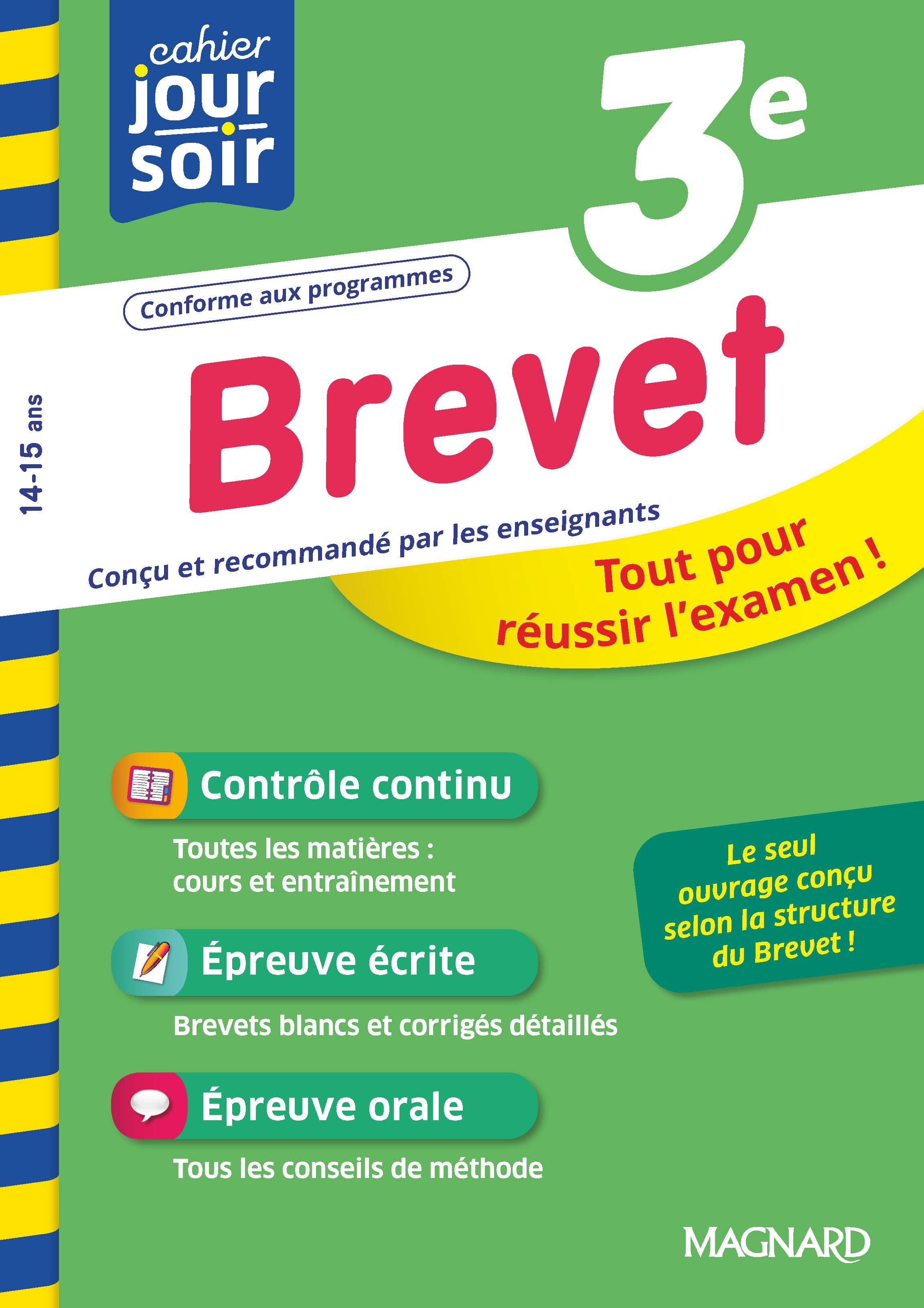 Brevet 3e - Nouveau Cahier du jour Cahier du soir