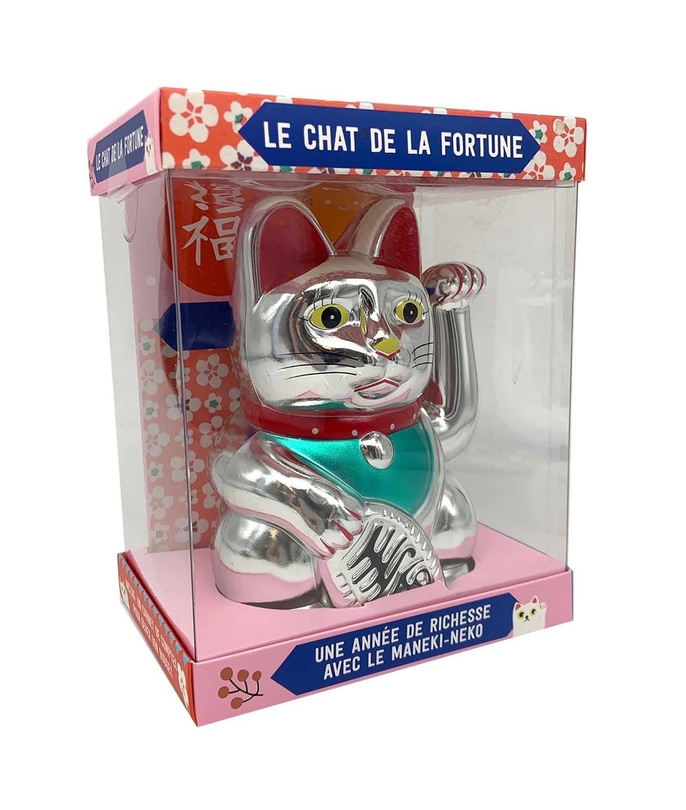 Coffret Le chat de la fortune argenté