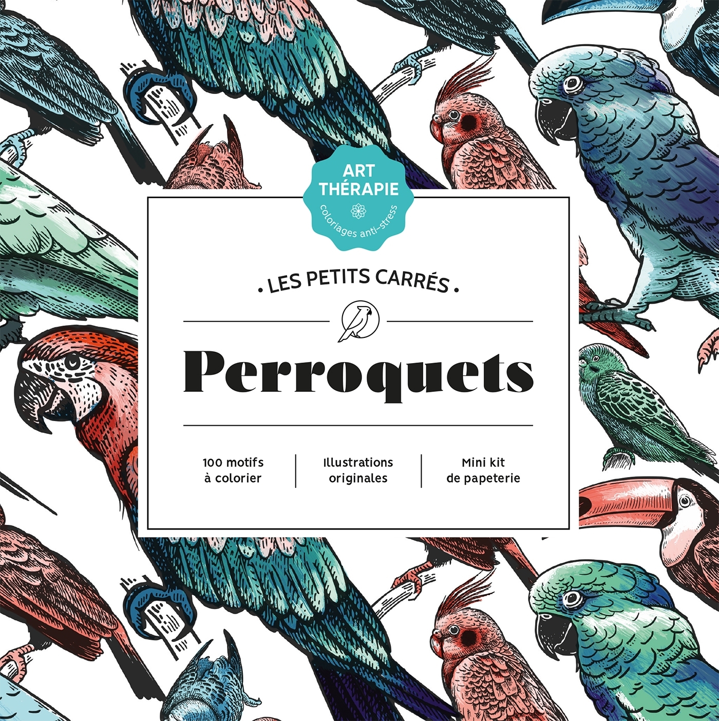 Les petits carrés d'Art-thérapie Perroquets