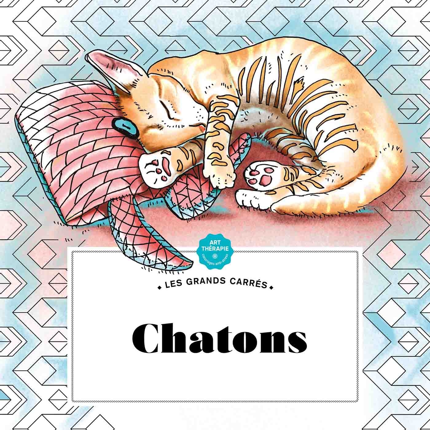 Les grands carrés d'Art-thérapie Chatons
