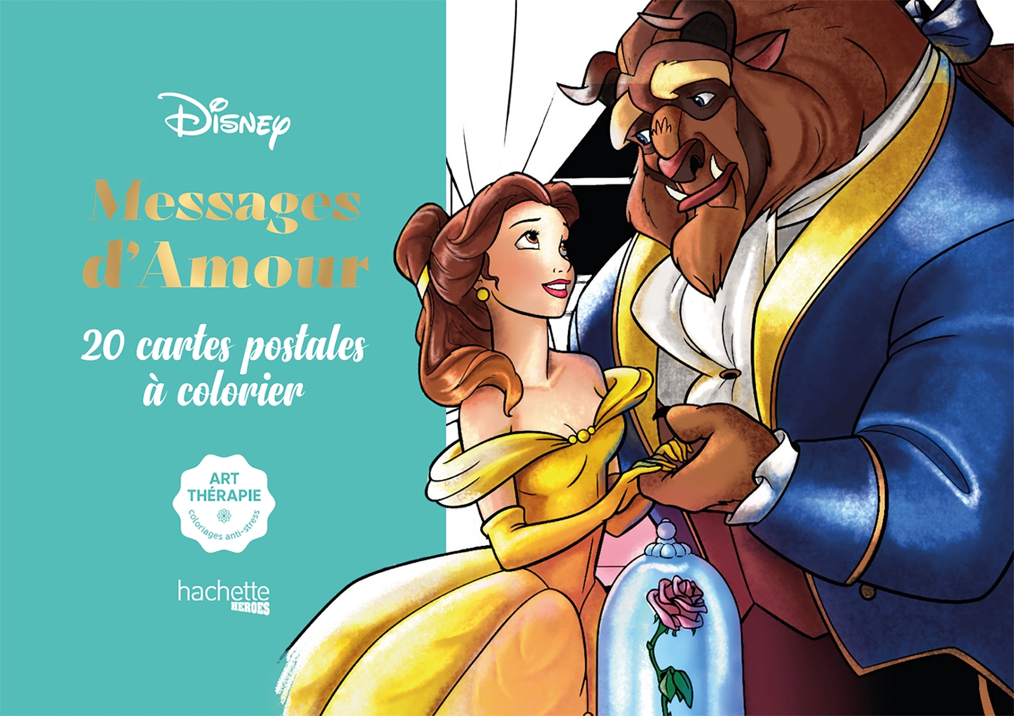 Cartes à colorier Disney Messages d'amour