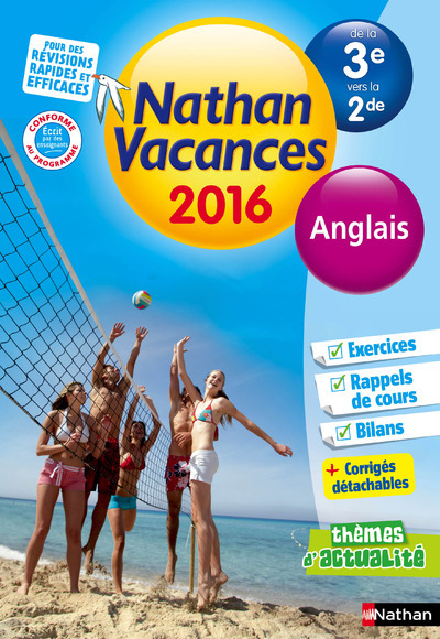 Cahier de Vacances 2016 Collège Monomatière Anglais 3è/2de