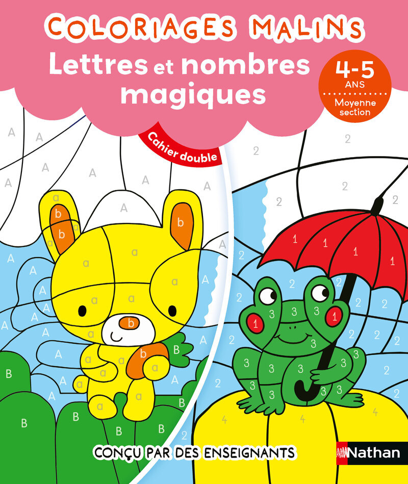 Coloriages malins Duo Lettres et nombres magiques MS