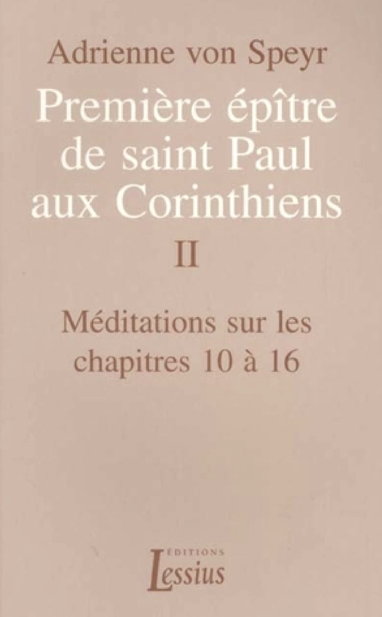Première épître de saint Paul aux Corinthiens