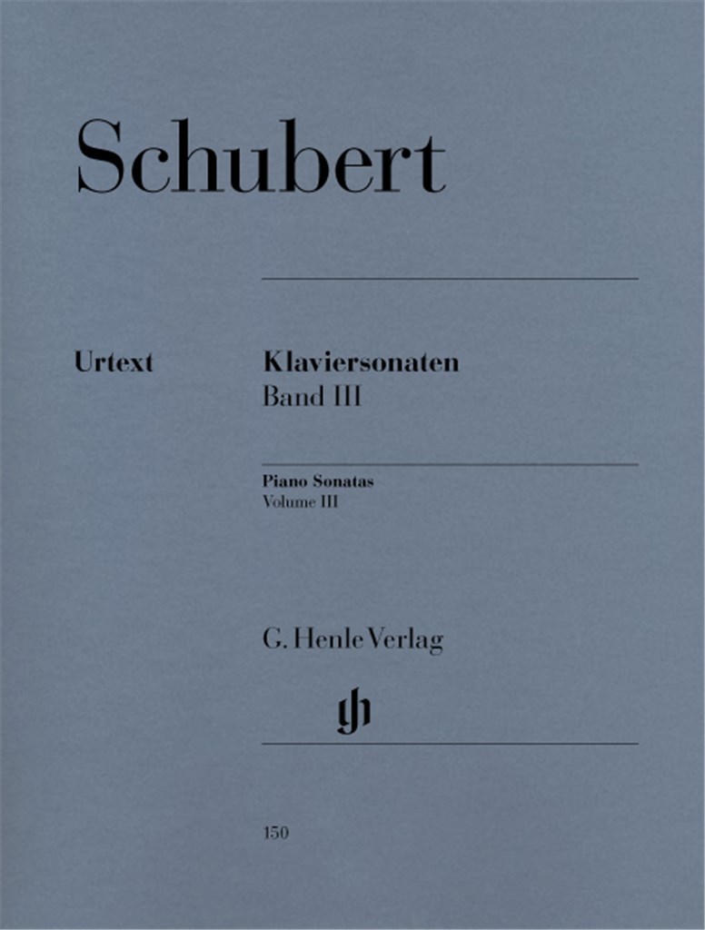FRANZ SCHUBERT  : SONATES POUR PIANO, VOLUME 3 (SONATES DE JEUNESSE ET SONATES INACHEVEES)