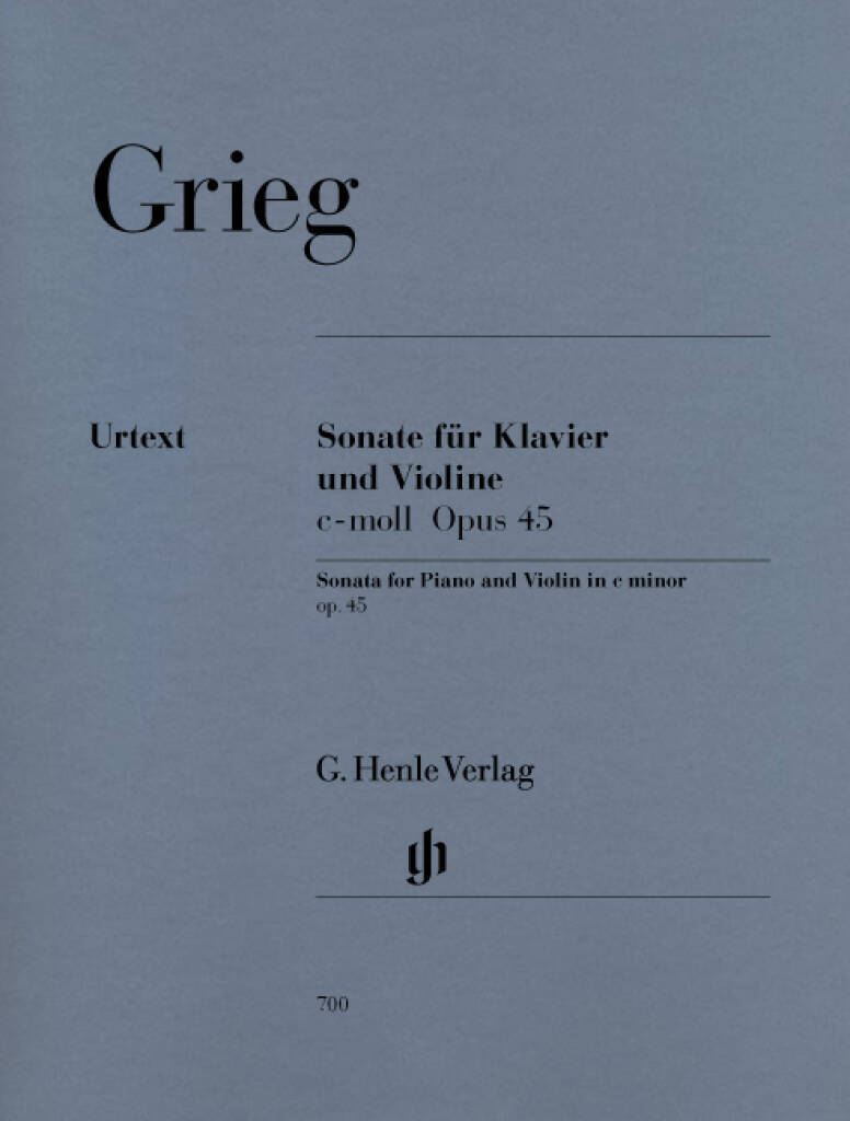 EDVARD GRIEG : SONATE POUR VIOLON EN UT MINEUR OP. 45 (DOIGTES VIOLON) -  VIOLON ET PIANO