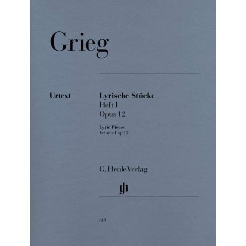 EDVARD GRIEG : PIECES LYRIQUES VOLUME I, OP. 12 (AVEC DOIGTES) - PIANO