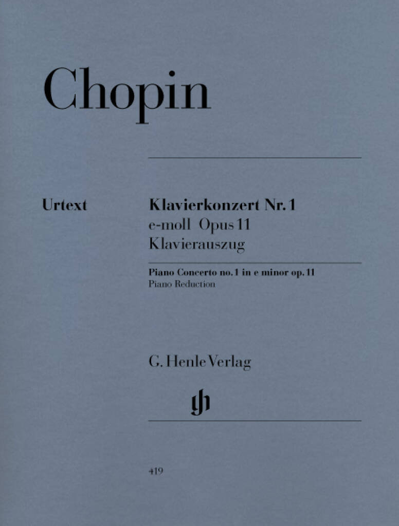 FREDERIC CHOPIN : CONCERTO POUR PIANO N 1 EN MI MINEUR OP. 11 - REDUCTION POUR 2 PIANOS