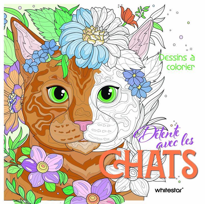 Détente avec les chats - Dessins à colorier