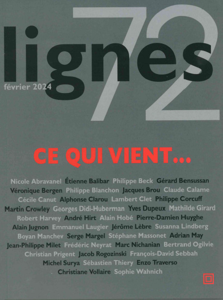 Revue Lignes N°72