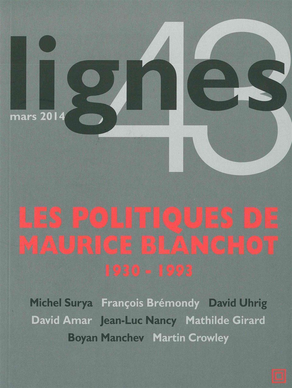Revue Lignes N°43