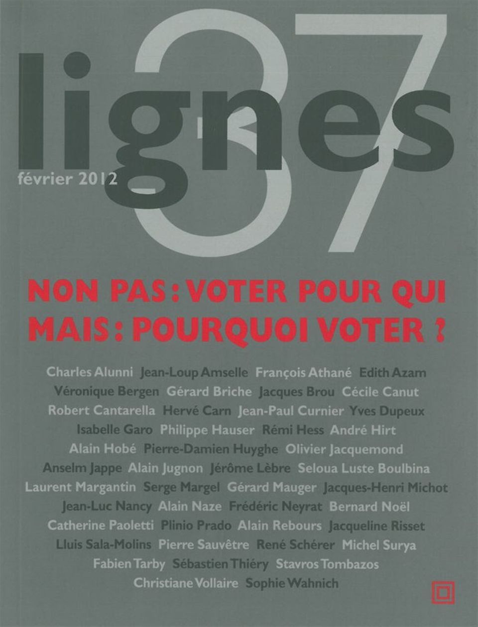Revue Lignes N°37