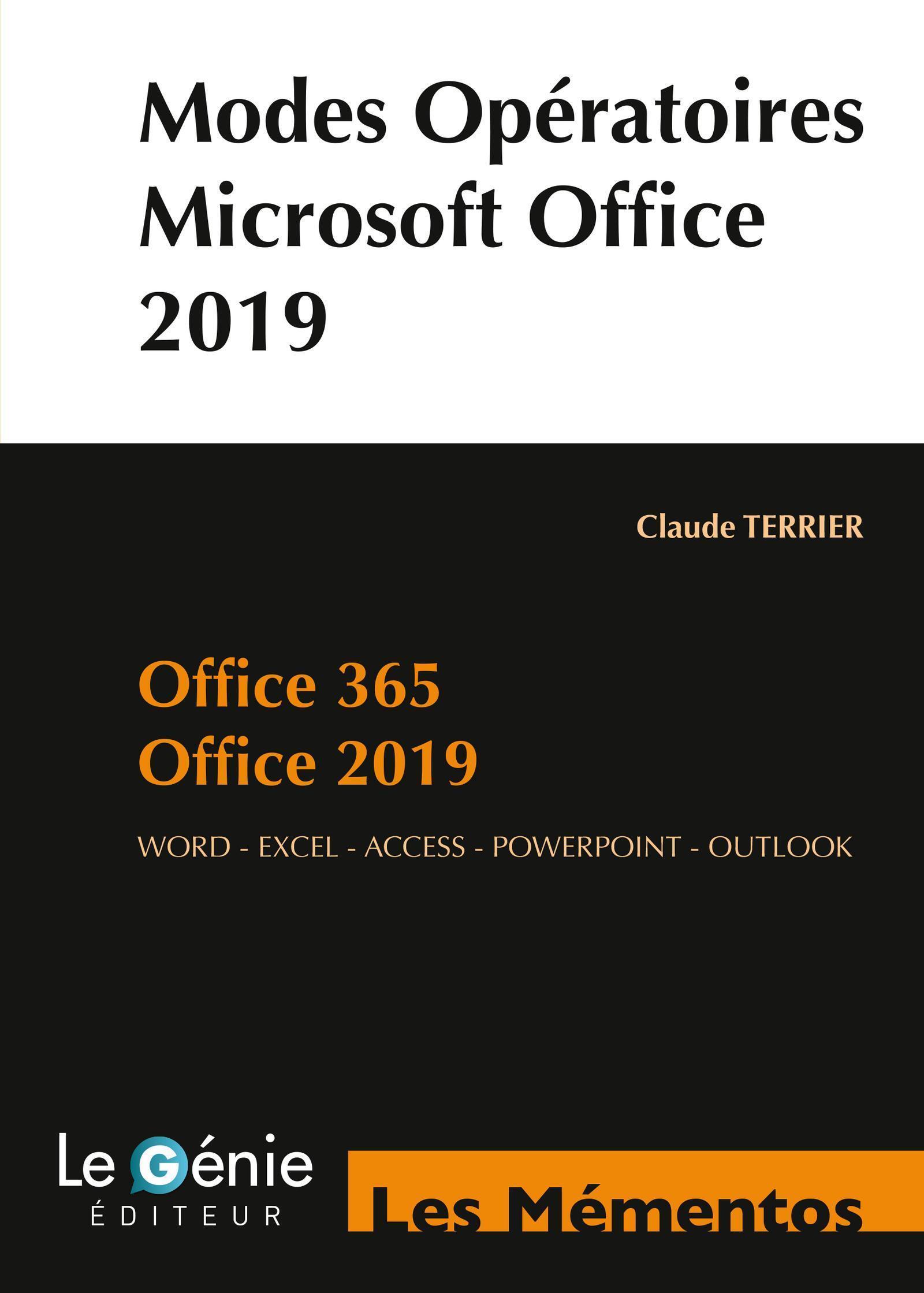 Modes opératoires Microsoft Office 2019