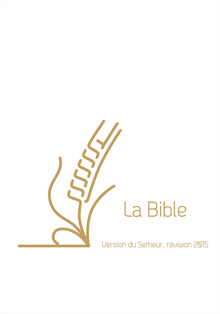 Bible du Semeur version 2015, blanche, avec tranche dorée