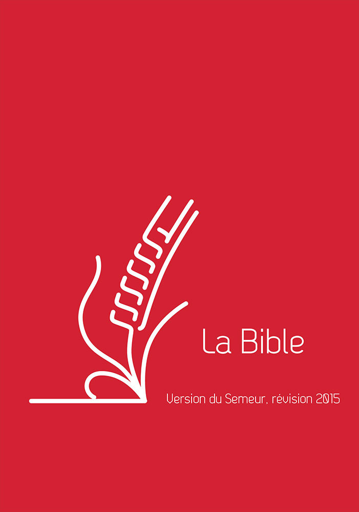 Bible du Semeur version 2015, lin rouge, avec tranche blanche