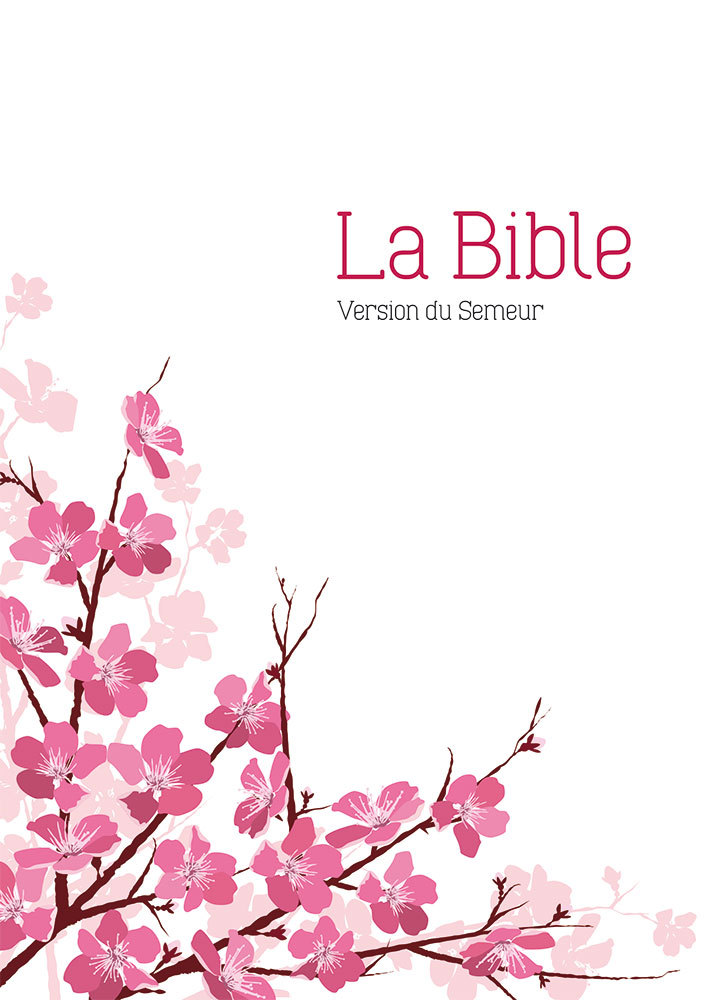 Bible du Semeur 2015, textile souple, amandier avec tranche blanche