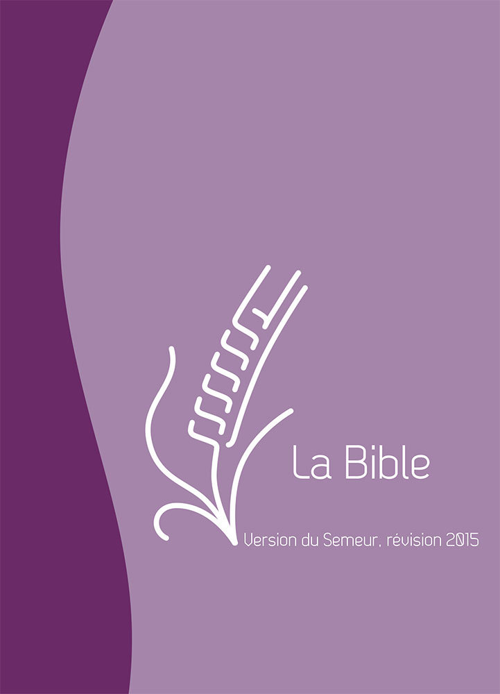 Bible du Semeur 2015, violette et mauve, avec tranche blanche