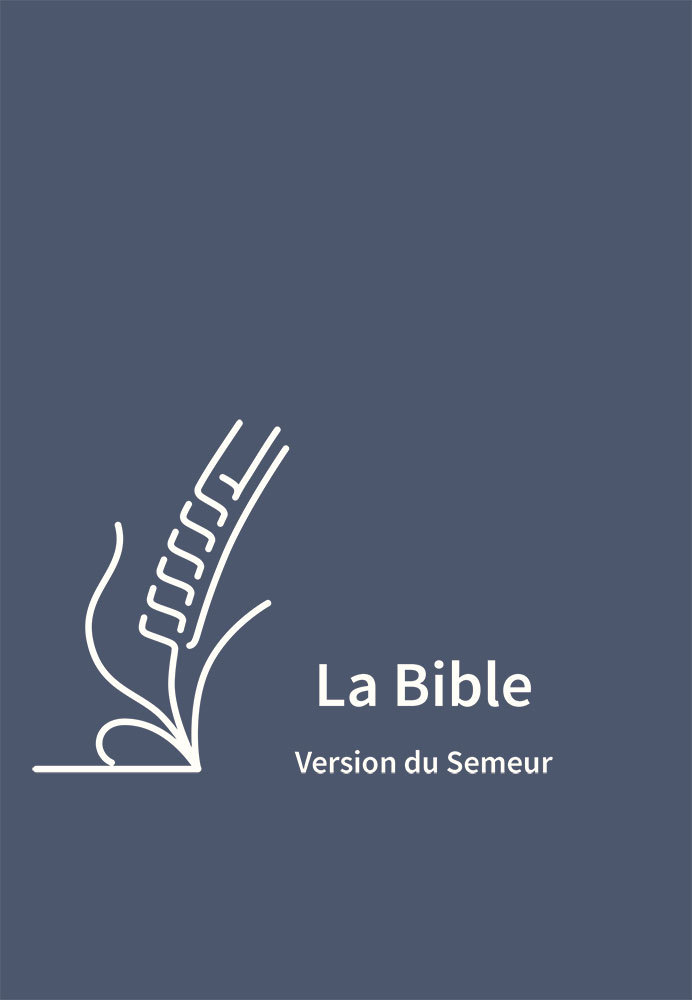 Bible du Semeur 2015, skivertex bleue, avec zip fermeture à glissière