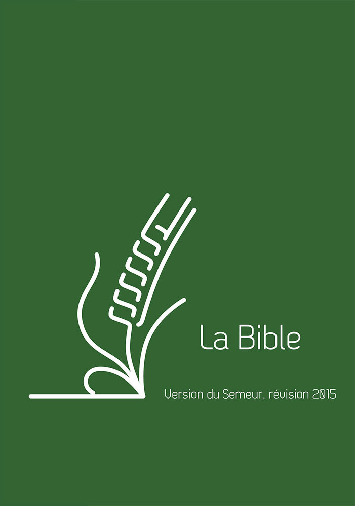 Bible du Semeur 2015, lin verte, avec tranche blanche