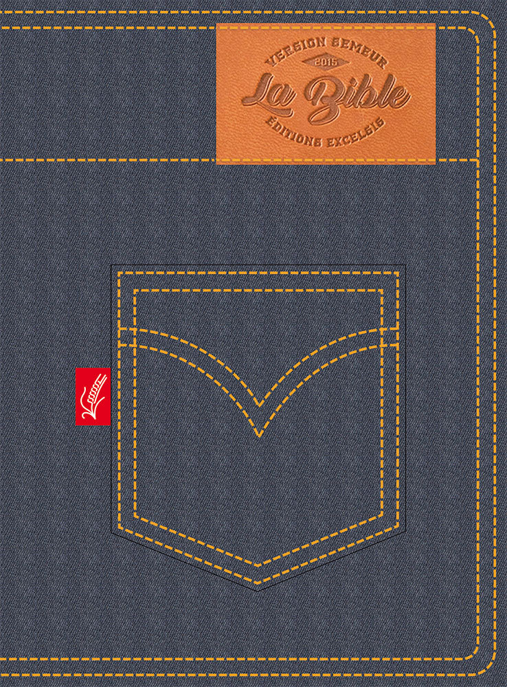 Bible du Semeur 2015, jeans, avec fermeture à glissière