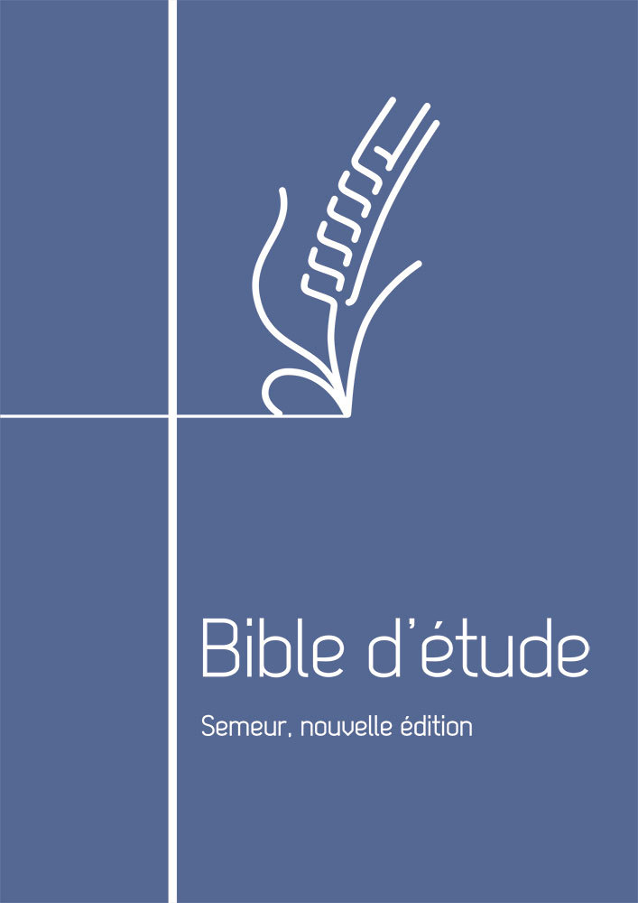 Bible d’étude Semeur, Couverture bleue, tranche blanche, avec fermeture à glissière