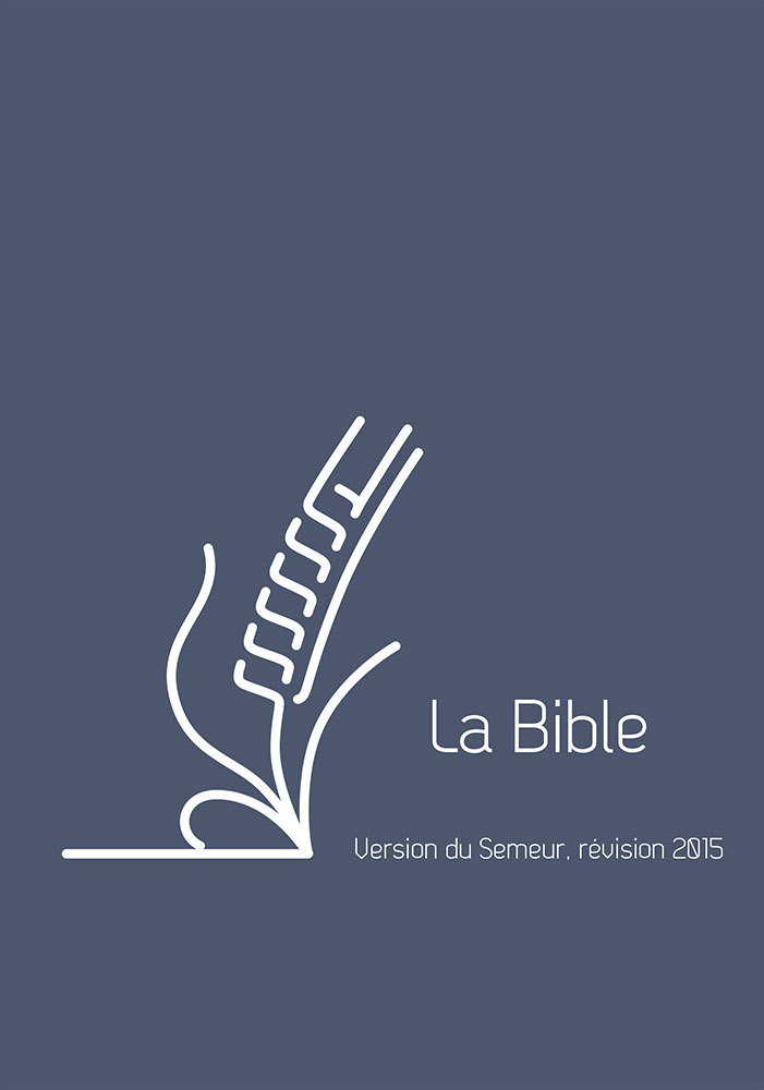 Bible du Semeur version 2015, bleue, avec tranche blanche