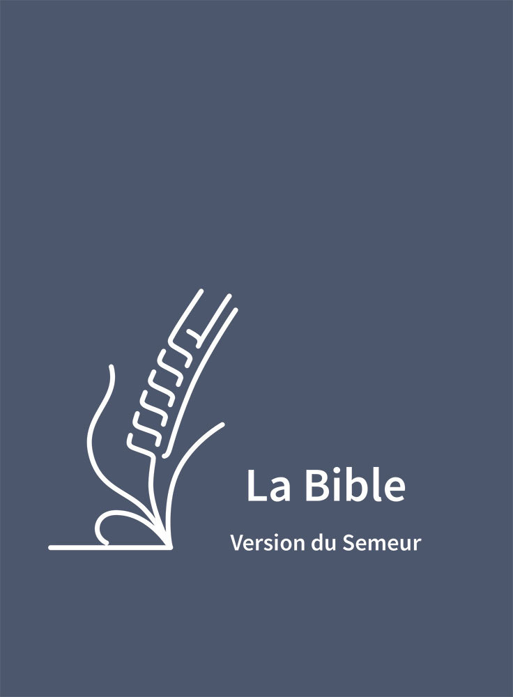 Bible du Semeur 2015, textile souple, bleue avec tranche blanche
