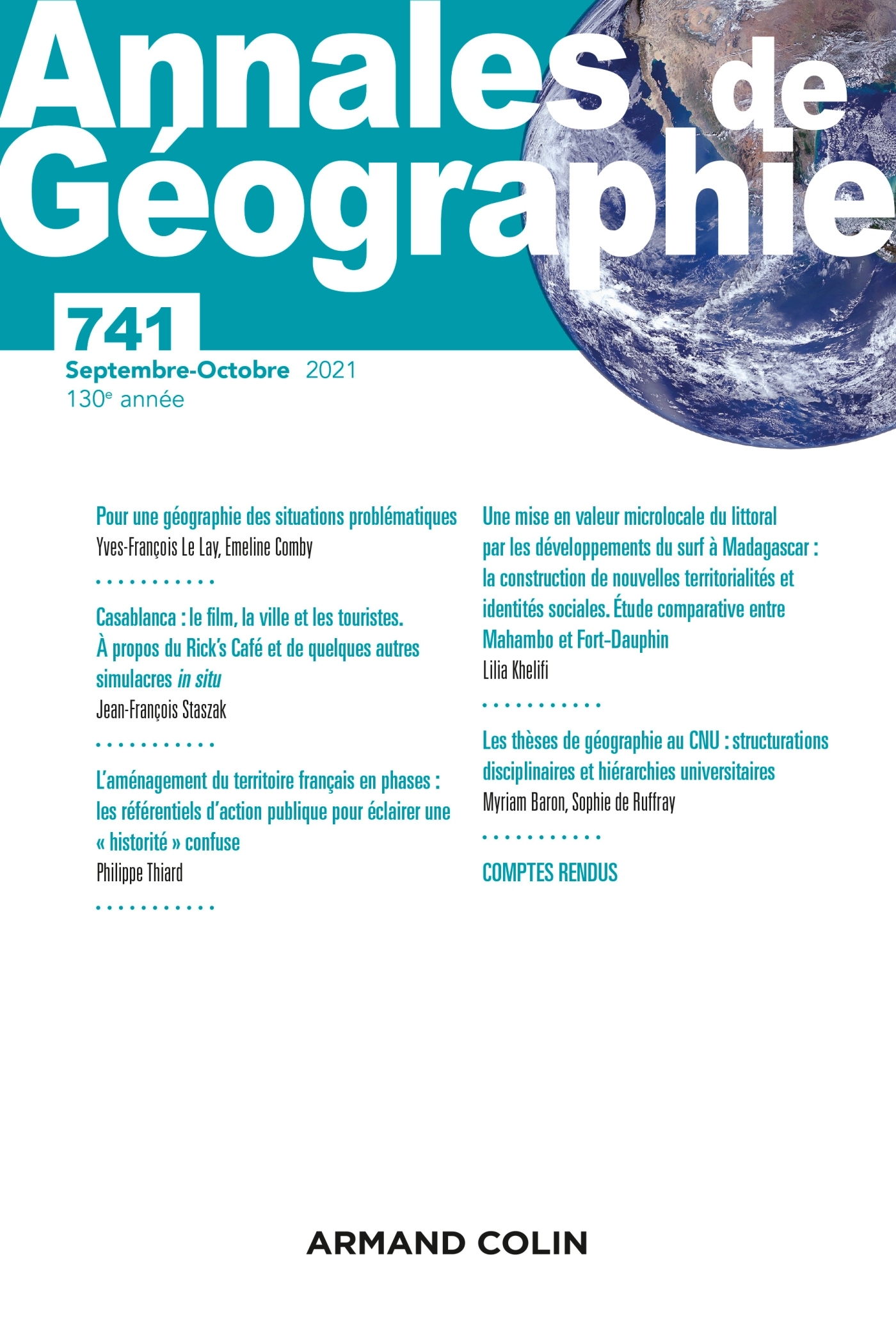 Annales de géographie - N° 741 5/2021 Varia