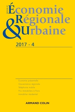 Revue d'économie régionale et urbaine n° 4/2017 Varia