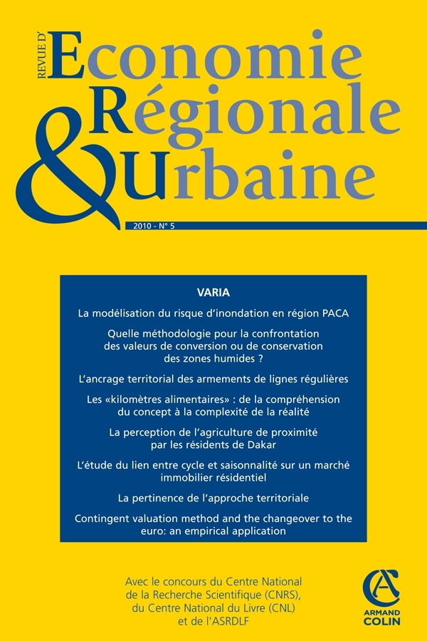 Revue d'économie régionale & urbaine (5/2010)